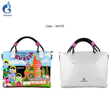 Load image into Gallery viewer, Russia STYLE Braccialini Style Cartoon Women Bags Leather Patchwork Embroidery Handbag Shoulder Bags Cross Messenger Bag