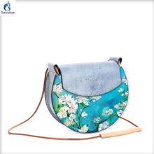 Load image into Gallery viewer, 2020 new summer Women's Messenger bag real leather Crossbody bag handmake Painted Flowers bag women Genuine leather Bags