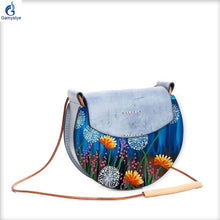 Load image into Gallery viewer, 2020 new summer Women's Messenger bag real leather Crossbody bag handmake Painted Flowers bag women Genuine leather Bags