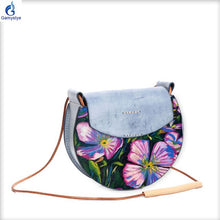 Load image into Gallery viewer, 2020 new summer Women's Messenger bag real leather Crossbody bag handmake Painted Flowers bag women Genuine leather Bags