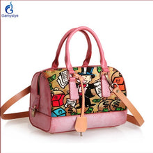 Load image into Gallery viewer, Women genuine leather bags pillow Personal custom Boston Barrel bag Cowhide Bag Messenger Portable Handbags Cylindrical bag