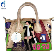 Load image into Gallery viewer, Braccialini Style Tailan Bucket bags fashion luxury Canvas Bags Embroidery Handbag Hit Shoulder Bags Women Cross Messenger Bag