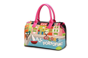 Hot luxury Braccialini bags Women fashion Embroidery Handbag Hitcolor Shoulder Bags Women Crossbody Messenger Bag Large capacity