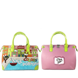 Hot luxury Braccialini bags Women fashion Embroidery Handbag Hitcolor Shoulder Bags Women Crossbody Messenger Bag Large capacity