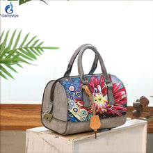 Load image into Gallery viewer, Women genuine leather bags pillow Personal custom Boston Barrel bag Cowhide Bag Messenger Portable Handbags Cylindrical bag