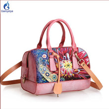 Load image into Gallery viewer, Women genuine leather bags pillow Personal custom Boston Barrel bag Cowhide Bag Messenger Portable Handbags Cylindrical bag