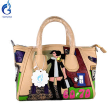 Load image into Gallery viewer, Braccialini Style Tailan Bucket bags fashion luxury Canvas Bags Embroidery Handbag Hit Shoulder Bags Women Cross Messenger Bag